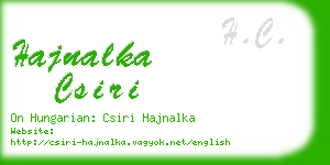 hajnalka csiri business card